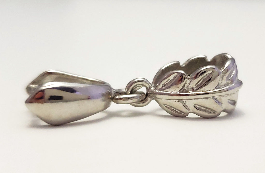 Jewelry Findings - Bails - Antique Silver Decorative Pinch Bail (Pkg of 5-15) Ships from Green Bay, WI (11-AS)