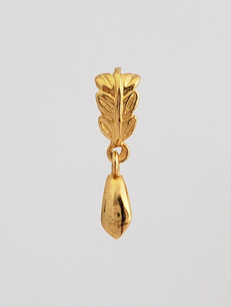 Jewelry Findings - Bails - Gold Decorative Pinch Bail (Pkg of 5 or 10) Ships from Green Bay, WI (11-G)
