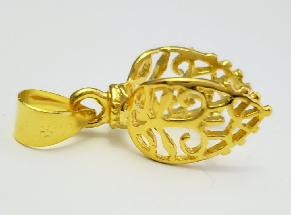 Jewelry Findings - Bails - Gold Color, Large Filigree Pinch Bails (Qty 5-15) Ships from Green Bay, WI (13-G)
