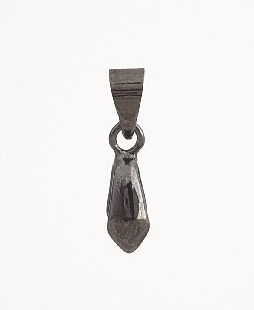 Jewelry Findings - Bails - Gunmetal Color Basic Medium Pinch Bail (Qty 5-15) Ships from Green Bay, WI (16-GM)