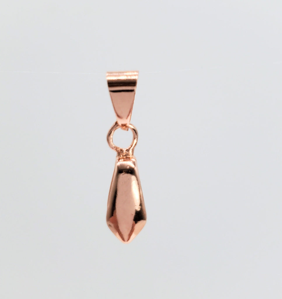 Jewelry Findings - Bails - Rose Gold Basic Medium Pinch Bail (Qty 5-15) Ships from Green Bay, WI (16-RG)