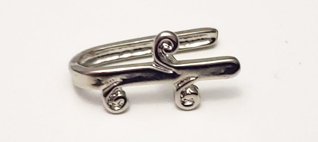 Jewelry Findings - Bails - Antique Silver Color Tri-Swirl (Qty 5-15 per pkg) Pinch Bails, Ships from Green Bay, WI (301-AS)