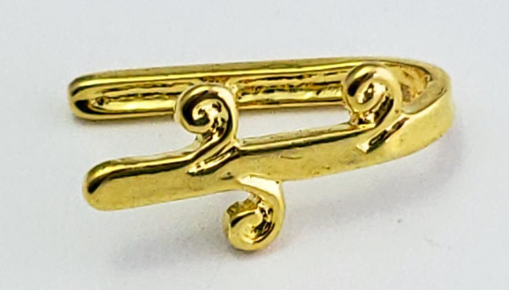 Jewelry Findings - Bails - Gold Color Tri-Swirl Pinch Bails (Pkg 5-15) Ships from Green Bay, WI (301-G)
