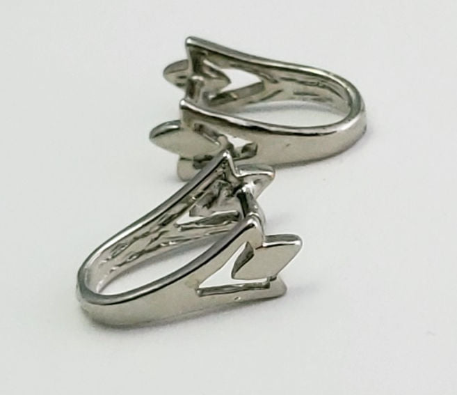 Jewelry Findings - Bails - Antique Silver Pinch Ice Pick Bail (Qty 5 or 10 per pkg) Ships from Green Bay, WI (398-AS)