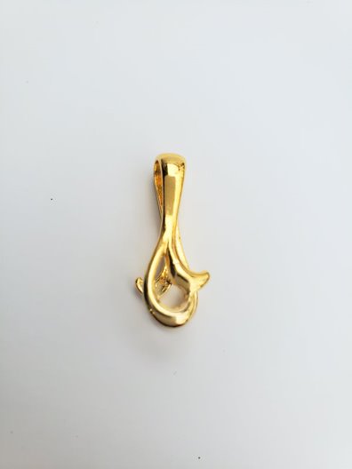 Jewelry Findings - Bails - Gold Colored Large Curvy Pinch Bails (Qty 5-15 per pkg) Ships from Green Bay, WI (677-G)