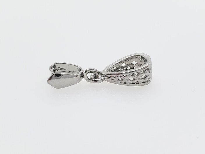 Jewelry Findings - Bails - Antique Silver Color - Pinch Bails (Pkg of 5-15) - Bows - Findings for Jewelry Making - Connectors - Hangers (744-37-AS)