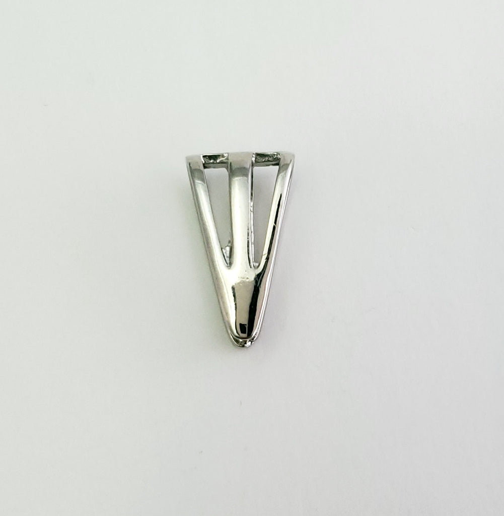 Jewelry Findings - Bails - Antique Silver Triangle - Pinch Bails - Large (Qty 5/15) Ships from Green Bay, WI (791-AS)
