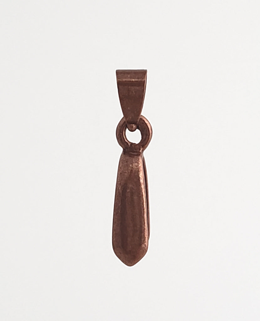Jewelry Findings - Bails - Copper Color - Large Basic Pinch Bails (Pkg 5-15) Ships from Green Bay, WI (802-C)