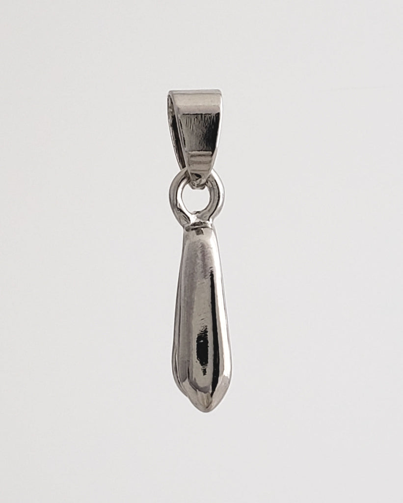 Jewelry Findings - Bails - Gunmetal - Large Basic Pinch Bails (Pkg 5-15) Ships from Green Bay, WI (802-GM)