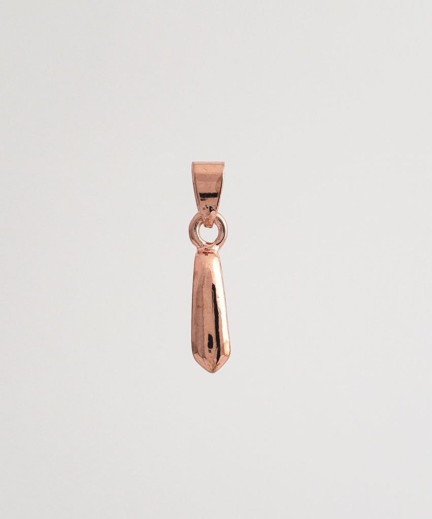 Jewelry Findings - Bails - Rose Gold Color - Large Basic Pinch Bails (Pkg 5-15) Ships from Green Bay, WI (802-RG)