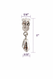 Jewelry Findings - Bails - Antique Silver Decorative Pinch Bail (Pkg of 5-15) Ships from Green Bay, WI (11-AS)
