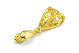 Jewelry Findings - Bails - Gold Color, Large Elegant Pinch Bails (Qty of 5-15) Ships from Green Bay, WI (12-G)