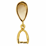Jewelry Findings - Bails - Gold Color, Large Elegant Pinch Bails (Qty of 5-15) Ships from Green Bay, WI (12-G)