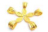 Jewelry Findings - Bails - Gold Colored Fancy Glue On Bail (Pkg 5-15) Ships from Green Bay, WI (185-G)