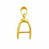 Jewelry Findings - Bails - Gold Color, Large Filigree Pinch Bails (Qty 5-15) Ships from Green Bay, WI (13-G)