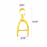 Jewelry Findings - Sample Pack Large Filigree Pinch Bails (Pkg of 12) Ships from Green Bay, WI (M-13)