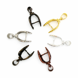 Jewelry Findings - Sample Pack Large Filigree Pinch Bails (Pkg of 12) Ships from Green Bay, WI (M-13)