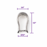 Jewelry Findings - Bails - Antique Silver - Pinch Bails (Qty 5-20)  - Lattice - Ships from Green Bay, WI (15-AS)