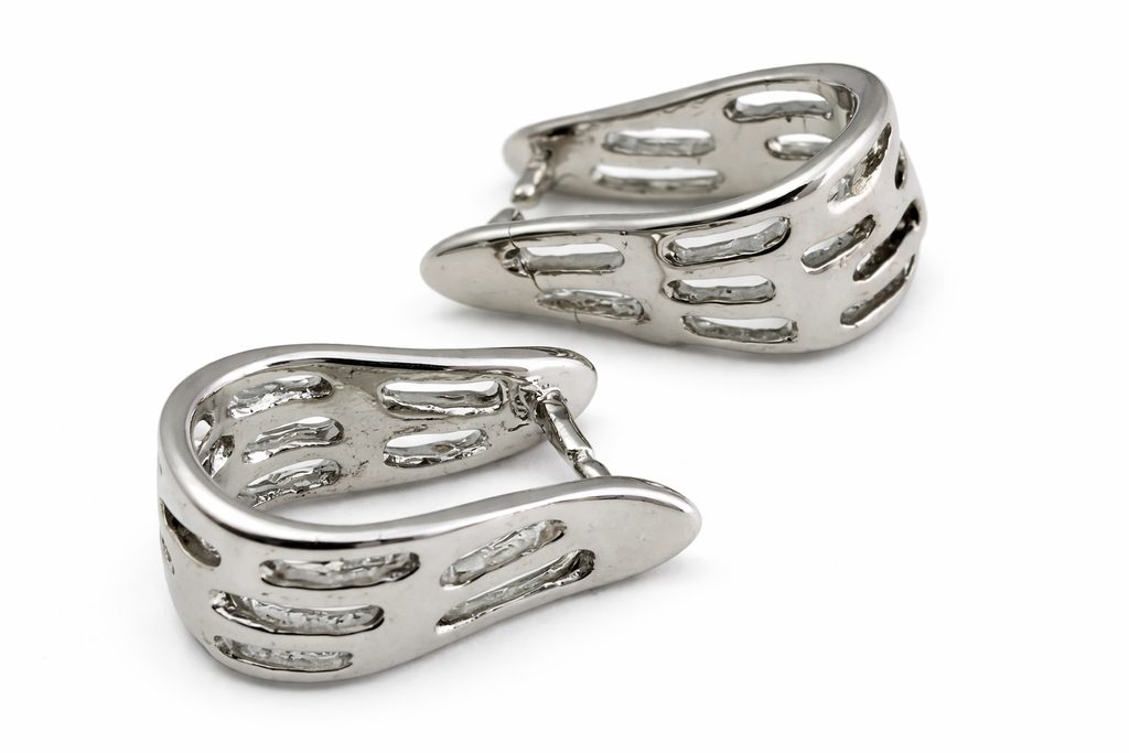 Jewelry Findings - Bails - Antique Silver - Pinch Bails (Qty 5-20)  - Lattice - Ships from Green Bay, WI (15-AS)