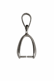 Jewelry Findings - Bails - Gunmetal Color Basic Medium Pinch Bail (Qty 5-15) Ships from Green Bay, WI (16-GM)