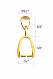 Jewelry Findings - Bails - Gold Color Basic Medium Pinch Bails (Qty 5-15) Ships from Green Bay, WI (16-G)