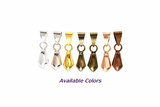 Jewelry Findings - Bails - Gold Color Basic Medium Pinch Bails (Qty 5-15) Ships from Green Bay, WI (16-G)