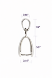 Jewelry Findings - Bails - Antique Silver Basic Medium Pinch Bail - Qty 5/15 - Ships from Green Bay, WI (16-AS)