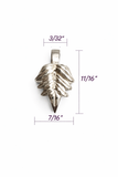 Jewelry Findings - Bails - Antique Silver - Pinch Bail (Pkg 5-15) - Leaf - Ships from Green Bay, WI (173-AS)
