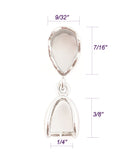 Jewelry Findings - Bails - Antique Silver Hammered Pinch Bail (Pkg of 5-15) Ships from Green Bay, WI (17-AS)