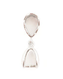 Jewelry Findings - Bails - Antique Silver Hammered Pinch Bail (Pkg of 5-15) Ships from Green Bay, WI (17-AS)