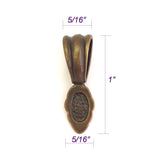 Jewelry Findings - Bails - Antique Bronze Fancy Glue On Bail (Pkg 5-15) Ships from Green Bay, WI (185-AB)