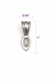 Jewelry Findings - Bails - Antique Silver Fancy Glue On Bail (Pkg 5-15) Ships from Green Bay, WI (185-AS)