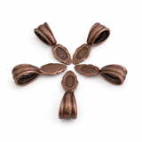 Jewelry Findings - Bails - Copper Fancy Glue On Bail (Pkg 5-15) Ships from Green Bay, WI (185-C)