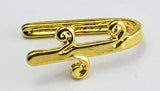 Jewelry Findings - Bails - Gold Color Tri-Swirl Pinch Bails (Pkg 5-15) Ships from Green Bay, WI (301-G)