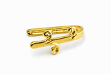 Jewelry Findings - Bails - Gold Color Tri-Swirl Pinch Bails (Pkg 5-15) Ships from Green Bay, WI (301-G)