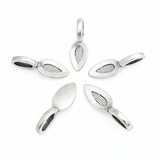 Jewelry Findings - Bails - Antique Silver Color (Pkg 10-30) Medium Glue On Bails - Alloy - Ships from Green Bay, WI (348-AS)