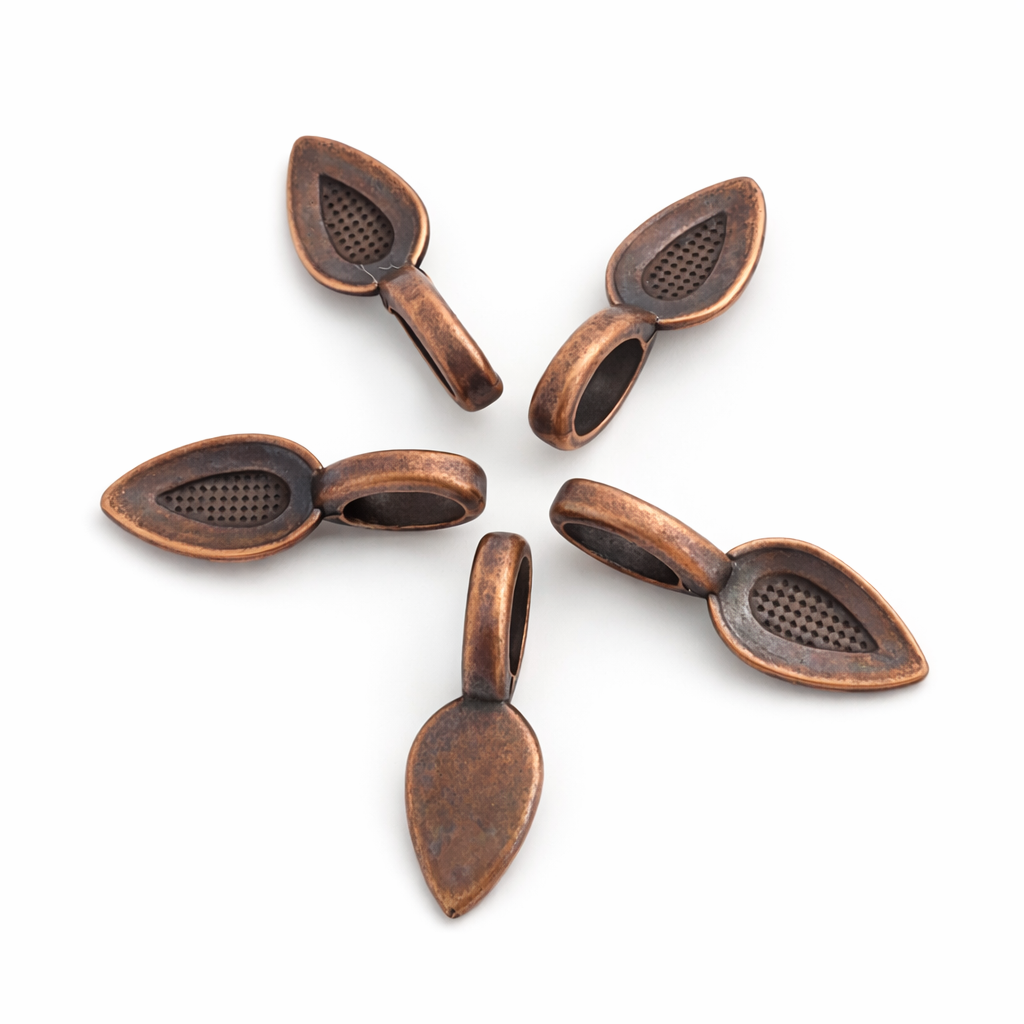 Jewelry Findings - Bails - Copper Color (Pkg 10-30) Medium Glue On Bails-Alloy-Shipping from Green Bay, WI (348-C)