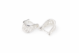 Jewelry Findings - Bails - Bright Silver Pinch Pinch Bail (Qty 5-15) Ships from Green Bay, WI (40-BS)