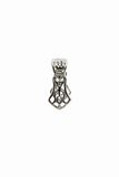 Jewelry Findings - Bails - Antique Silver Detailed- Pinch Bails - Large (Qty 5/20) Ships from Green Bay, WI (791-AS)