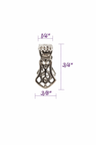Jewelry Findings - Bails - Antique Silver Detailed- Pinch Bails - Large (Qty 5/20) Ships from Green Bay, WI (791-AS)