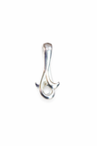 Jewelry Findings - Bails - Bright Silver Large Curvy Pinch Bails (Pkg 5-15) Ships from Green Bay, WI (677-BS)