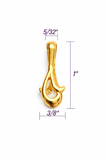 Jewelry Findings - Bails - Gold Colored Large Curvy Pinch Bails (Qty 5-15 per pkg) Ships from Green Bay, WI (677-G)