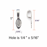 Jewelry Findings - Bails - Bright Silver Color (Pkg 10-40) Large Glue On Bails -Alloy- Ships from Green Bay, WI (728-BS)