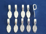 Jewelry Findings - Bails - Bright Silver Color (Pkg 10-40) Large Glue On Bails -Alloy- Ships from Green Bay, WI (728-BS)