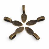 Jewelry Findings - Bails - Antique Bronze Color (Qty 10-40) Pendant Glue On Bails-Alloy-Ships from Green Bay, WI (728-AB)