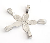 Jewelry Findings - Bails - Antique Silver Color (Pkg 10-40) Glue On Bails -Alloy- Ships from Green Bay, WI(728-AS)