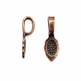 Jewelry Findings - Bails - Copper Color (Pkg 10-40) Large Glue on Bail -Alloy- Ships from Green Bay, WI (728-C)