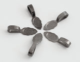 Jewelry Findings - Bails - Gunmetal Color (Pkg 10-40) Large Glue On Jewelry Bails-Alloy-Ships from Green Bay, WI (728-GM)