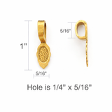 Jewelry Findings - Bails - Gold Color (Pkg 10-40) Large Glue On Bails -Alloy- Ships from Green Bay, WI (728-G)