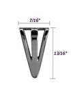 Jewelry Findings - Bails - Gunmetal Colored Triangle - Pinch Bails - Large (Pkg 5-15) Ships from Green Bay, WI (791-GM)